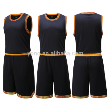 2017 Neueste Basketball Schwarz Jersey Design